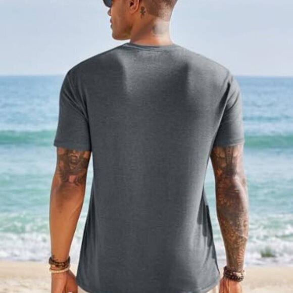 Vintage Graphic Tee Short Sleeve Crewneck Casual Retro Summer Beach Shirt - Picture 4 of 7